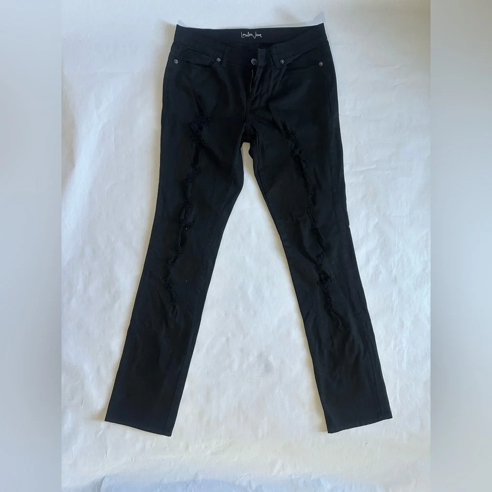 London Jean Women's Black Distressed Jeans